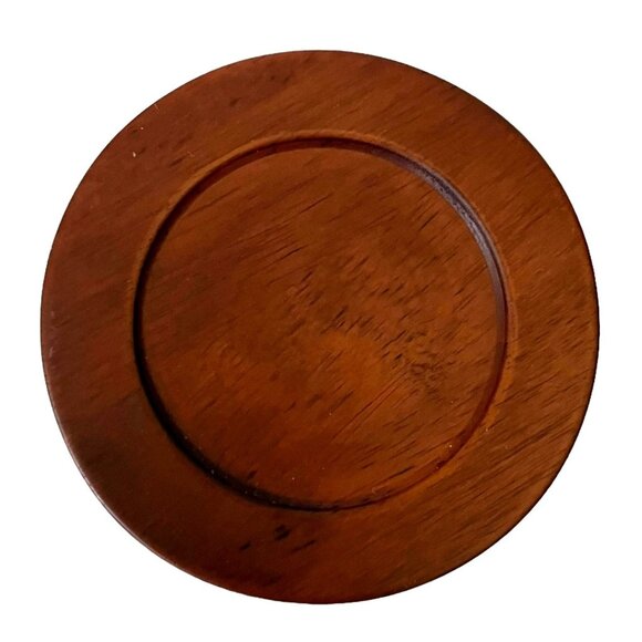 SET of 8 - Pier 1 One Medium/ Dark Wood Grain Coasters - Picture 3 of 12